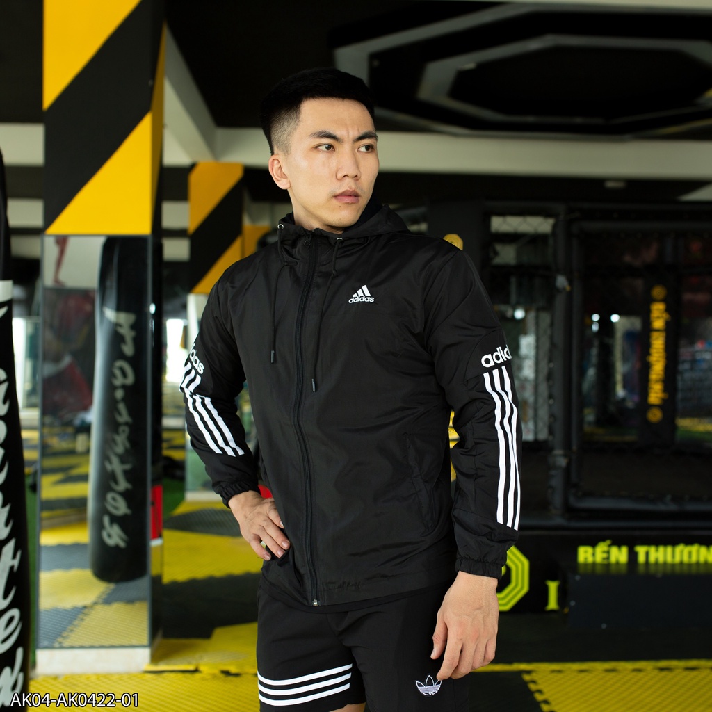 Áo khoác gió ADIDAS NAM- Nữ có mũ 2 lớp NHAN Store