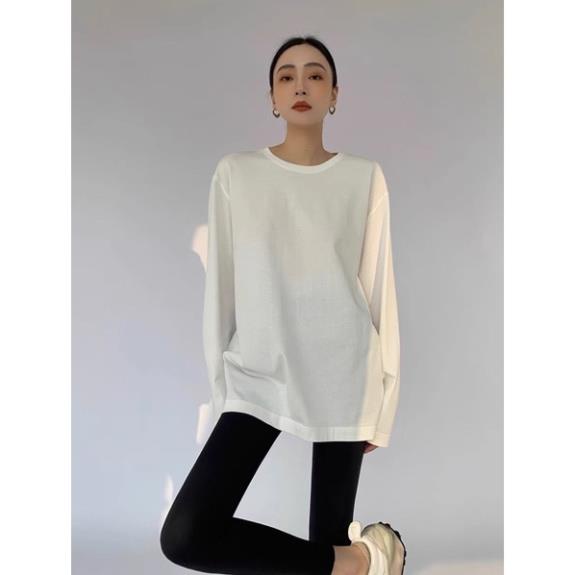 Áo thun dài tay DUDULAN trơn nữ oversize form rộng - A47 !