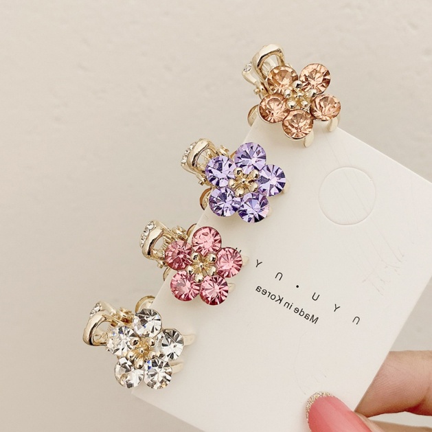 Kẹp Tóc Hình Hoa Đính Đá Dễ Thương Cho Nữ