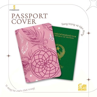 Bao Da Hộ Chiếu - Ví Đựng Passport Du Lịch ( in tên cá nhân ) Dreamcatcher Lông Vũ - LT028 STORMBREAKER