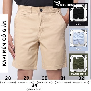 Quần nam short kaki thun lưng rurumen
