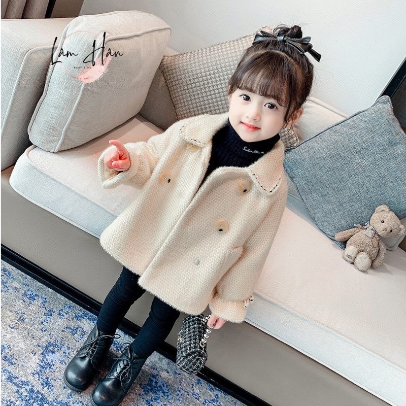 Áo khoác cho bé - áo dạ cao cấp cho bé sang chảnh giữ ấm tốt phù hợp cho bé từ 2- 8 tuổi AK04