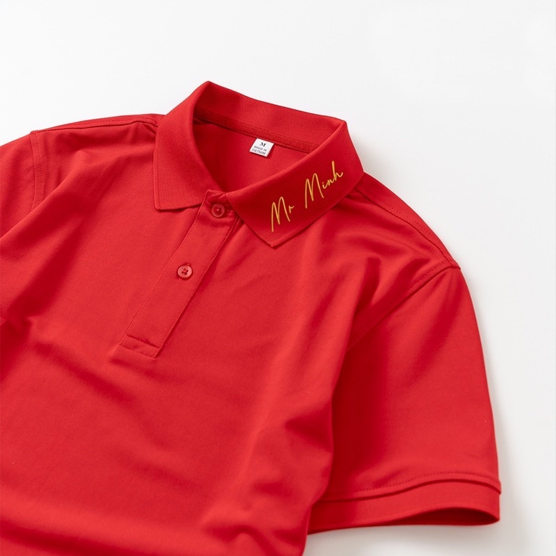 Áo Polo Thêu Tên Theo Yêu Cầu, Áo thun có cổ, thời trang Nam Nữ