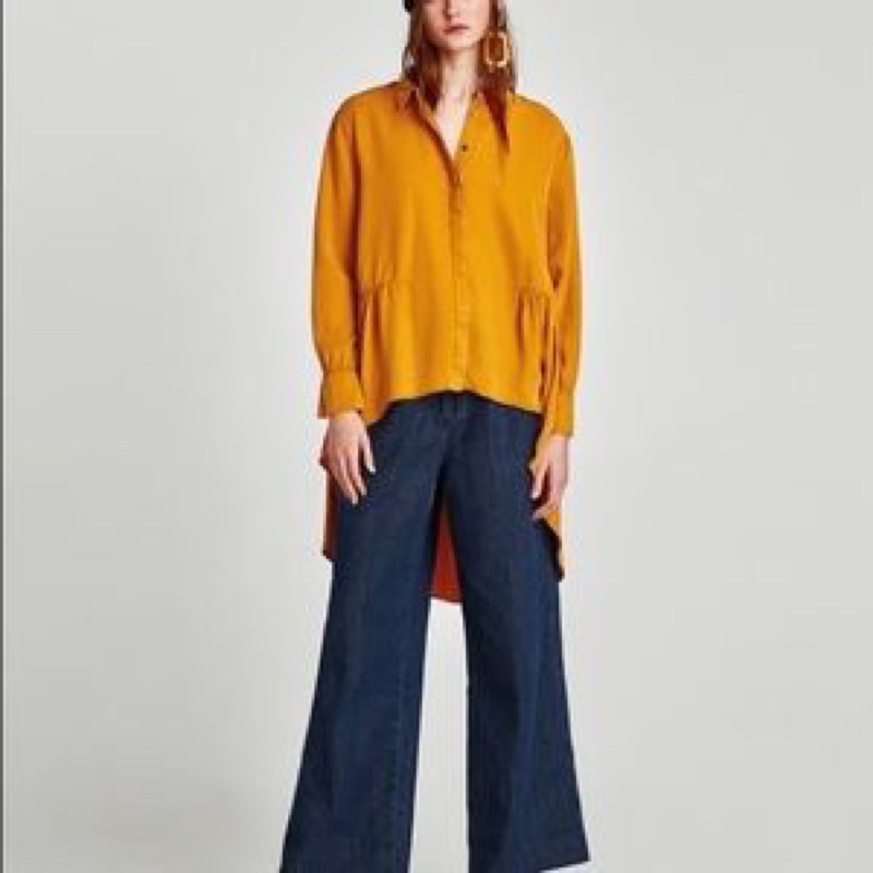 Áo sơ mi Zara auth, vạt dài XS