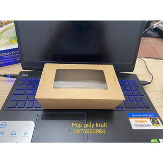 Hộp giấy kraft có cửa sổ kính trong combo 50 cái