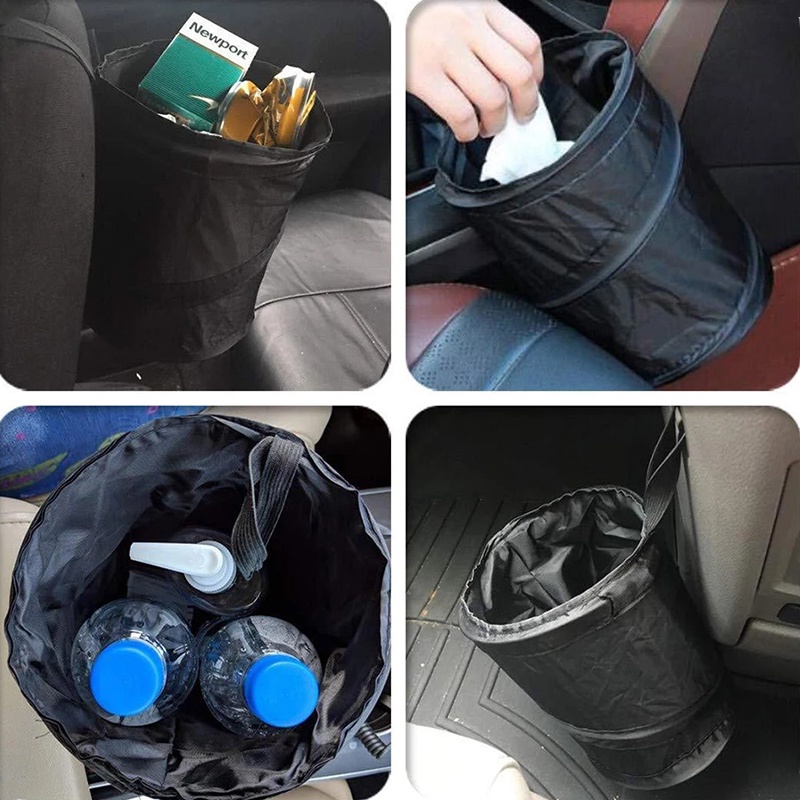 1 Thùng Rác / Xe Hơi Bằng Polyester Chống Nước Đa Năng Chất Lượng Cao Có Thể Gấp Gọn