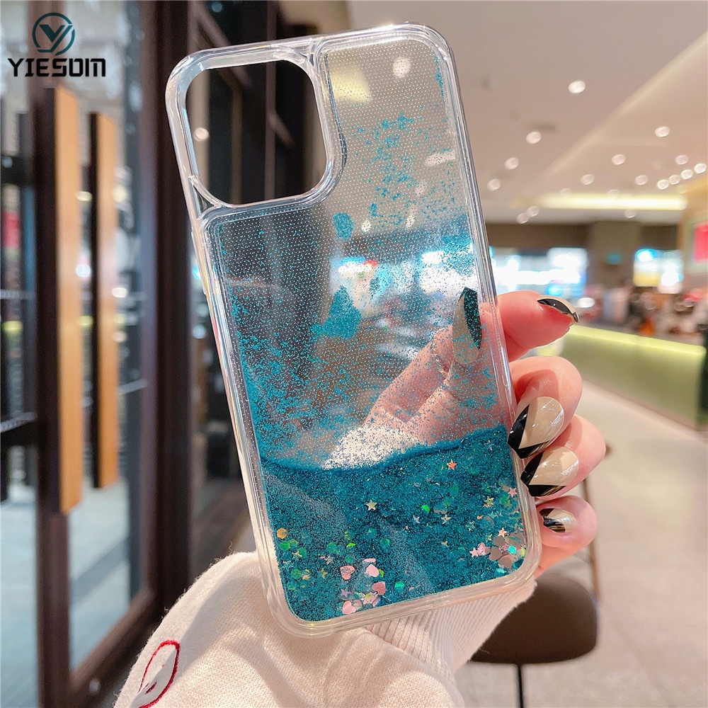 Ốp Điện Thoại Silicone Mềm Phối Kim Tuyến Nước Cho iPhone 14 13 12 Pro Max 14 Plus 13 12 Pro