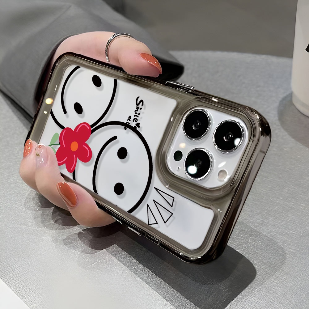 Ốp Điện Thoại Trong Suốt Hình Mặt Cười Cho iphone 14ProMax 13 11 12 7Plus X XR XS Max