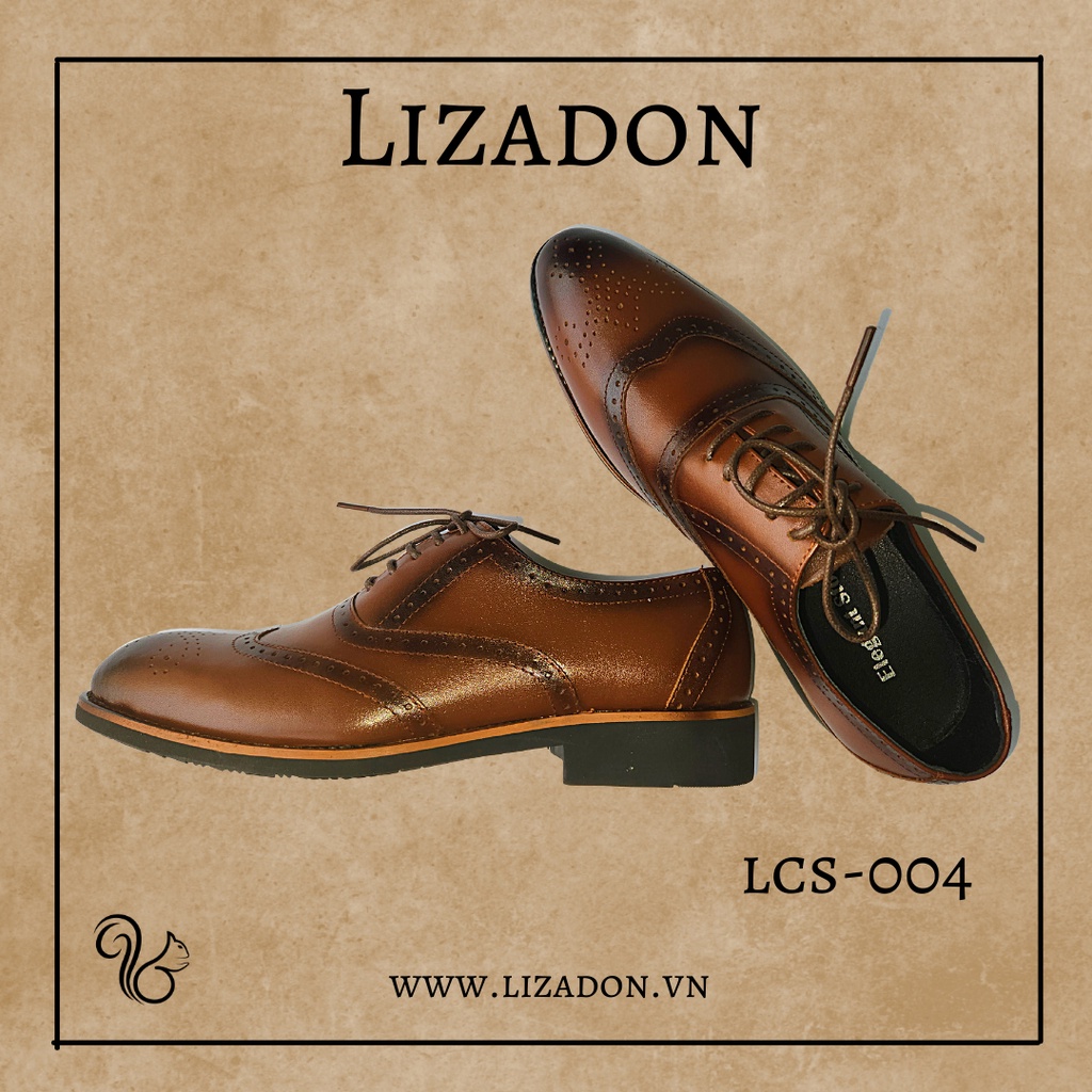 Giày Nam Oxford Công Sở Da Bò Cao Cấp LIZADON LCS-004 - Bảo Hành 12 Tháng - Giày Tây Nam