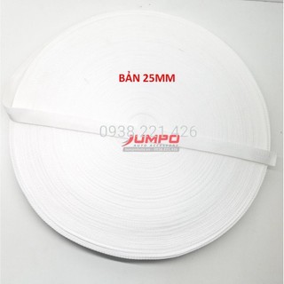 Dây đai polyester 25mm trắng (chiều dài tự chọn)