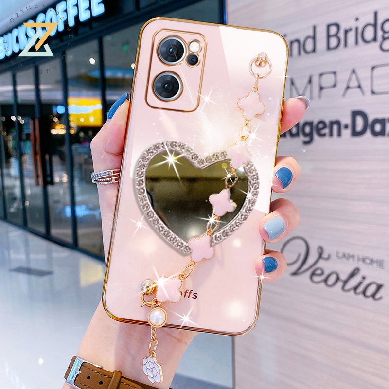 VIVO Y27 Y36 V27 V25 V23 Y22 Y35 Y02S Y21 Y33S Y21A Y15 Y17 Y12A Y16 Y21 Y12S Y12 Y20 Y11 Y01 Y15S V17 V19 Vỏ điện thoại silicon hình vòng tay gương tình yêu sang trọng cao cấp