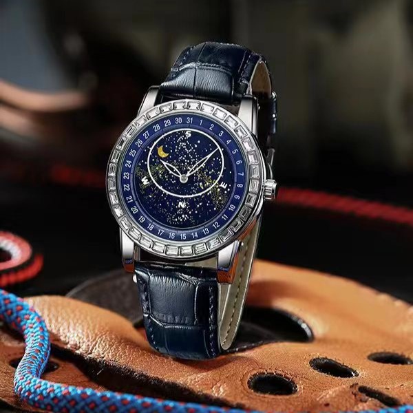 Đồng hồ nam cơ automatic ngân hà dây da khóa bướm size 42mm Pantak ngân hà - MR WATCH CS3