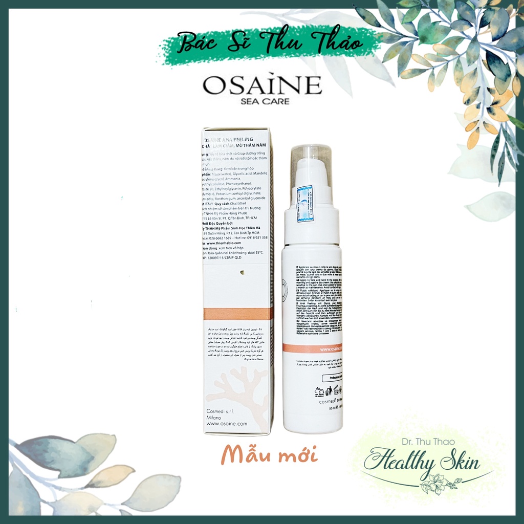 TINH CHẤT LÀM SẠCH, HỖ TRỢ GIẢM THÂM NÁM OSAINE AHA PEELING