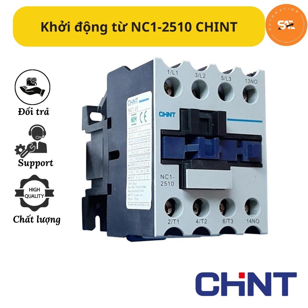 Khởi động từ 3P Chint NC1-2510, Contactor 3P Chint 25A hàng chính hãng chịu tải lên đến 11KW