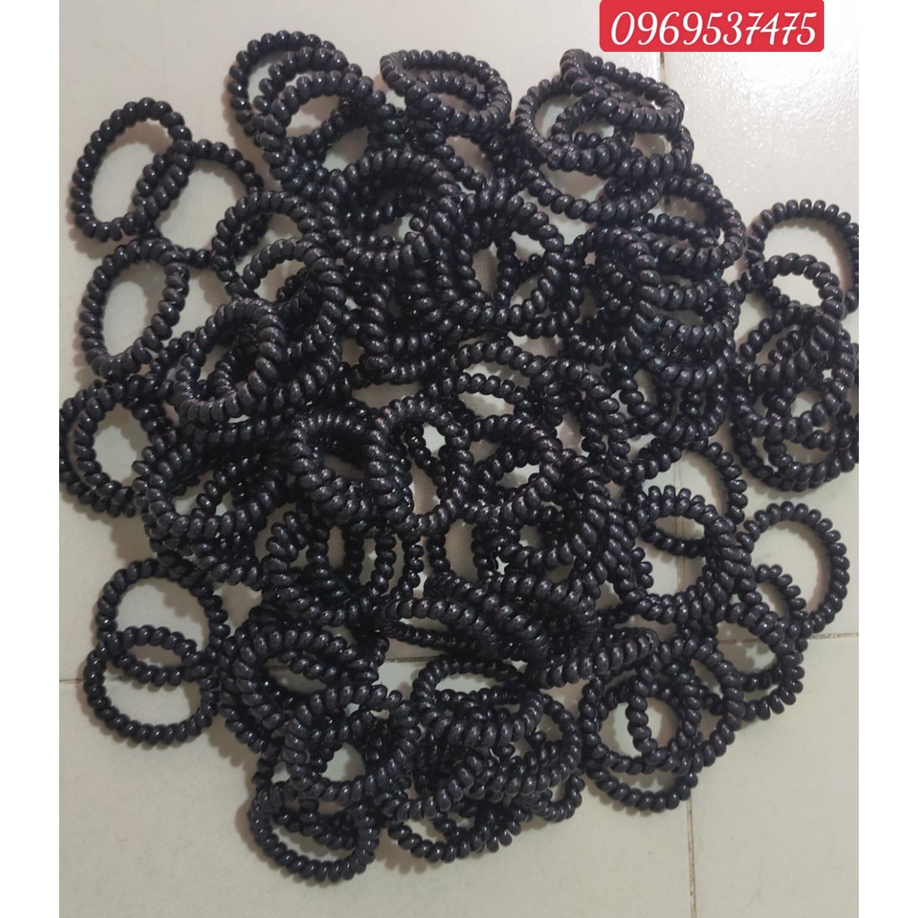 SỈ Dây Cột Tóc Lò Xo Màu Đen Loại To Đơn Giản Siêu Dễ Thương