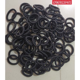  SỈ Dây Cột Tóc Lò Xo Màu Đen Loại To Đơn Giản Siêu Dễ Thương 