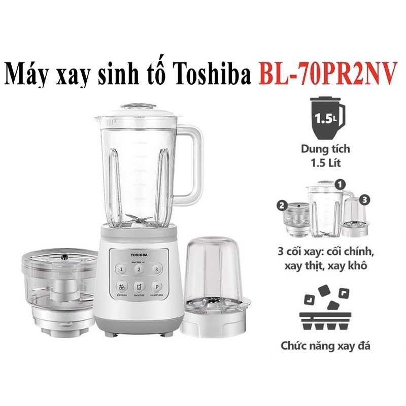 Máy xay sinh tố đa năng Toshiba BL70PR2NV-Hàng trưng bày mới
