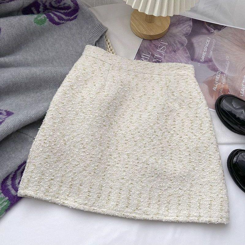 Chân Váy Chữ a Lưng Cao Màu Tím Phong Cách Hàn Quốc Thời Trang Thu Đông 2022 Cho Nữ