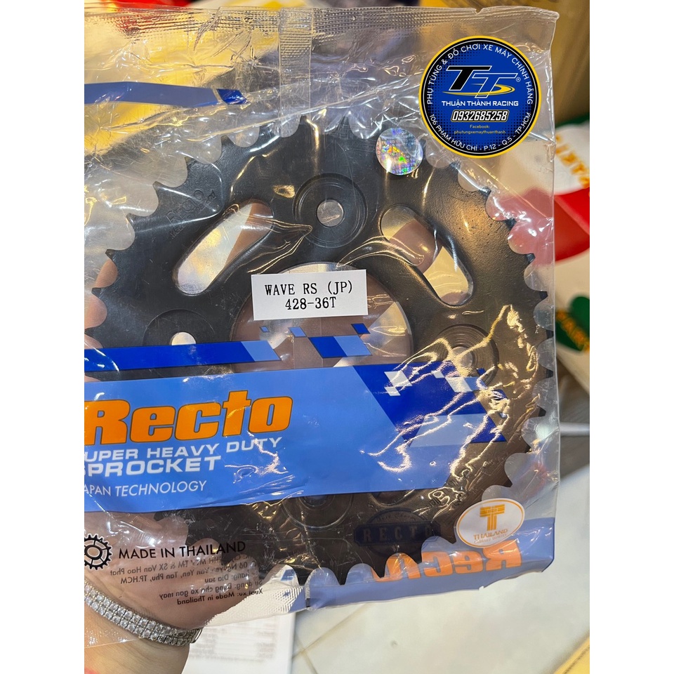 Sên nhông dĩa Wave RS / Fu X Thương hiệu Recto