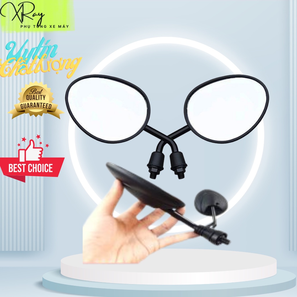 Gương xe máy tai mèo, lá trầu OSAKA ( Giá 1 đôi) phù hợp với các loại xe máy Air Blade, Vision, SH, Wave, Dream...