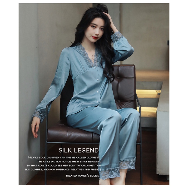 Pijama Lụa Cao Cấp Đồ Bộ Mặc Nhà Ngủ Nữ Chất Lụa Siêu Mềm Siêu Mịn - Sillk Homewear
