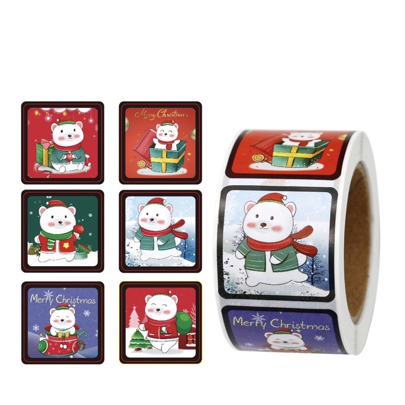 Nhãn thanks/ niêm phong - Mẫu Giáng sinh