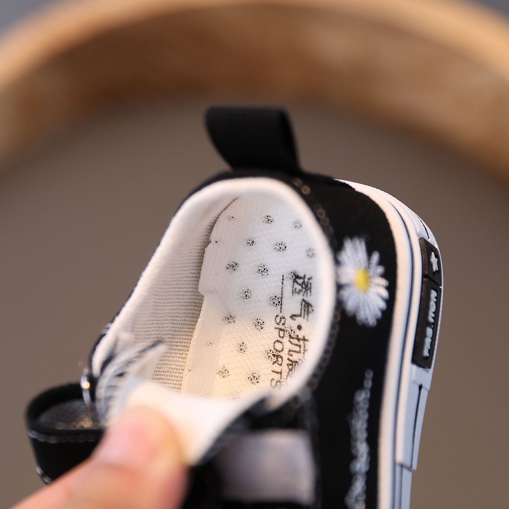 Giày Thể Thao Converse Đế Mềm Họa Tiết Hoa Cúc Phong Cách Hàn Quốc 2022 Cho Bé