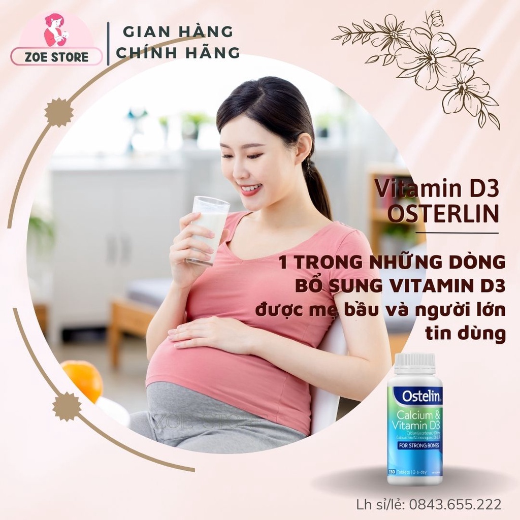 Canxi Osterlin and Vitamin D3 của Úc 130 viên cho người lớn và mẹ bầu