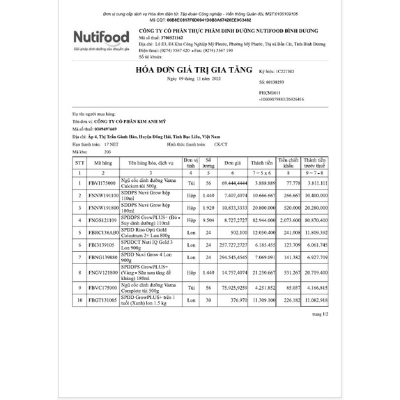 Sữa Bột Nutifood Nuvi Grow 4 900g