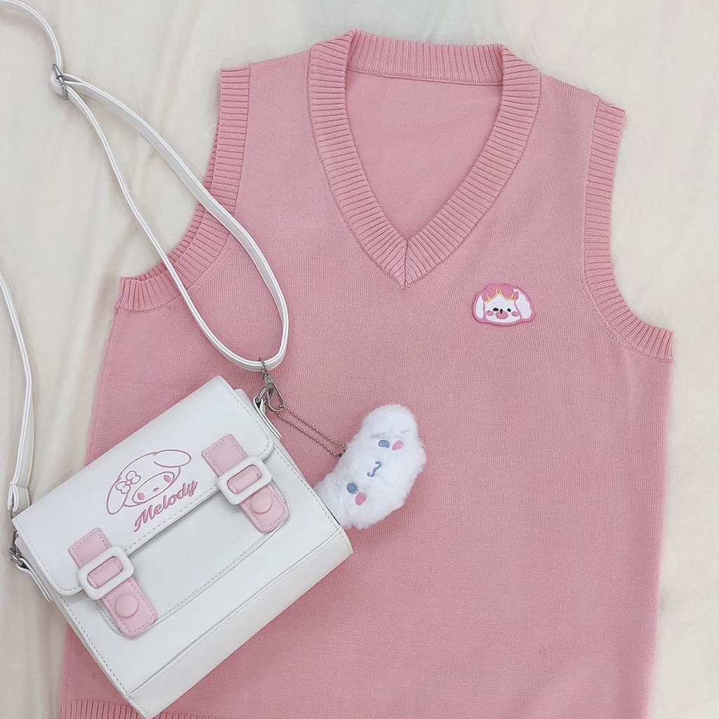 Túi Đeo Chéo Nhỏ Nhắn In Hình Kuromi Cinnamoroll JK One Thời Trang Cho Nữ