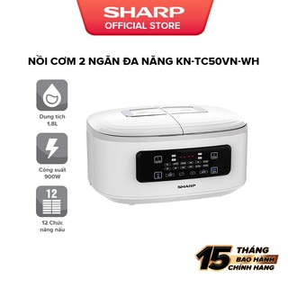 Nồi Cơm 2 Ngăn Đa Năng Sharp 1.8 lít KN-TC50VN-SL/WH