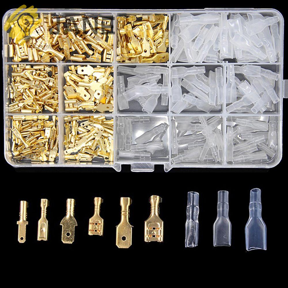 Set lọn uốn thiết bị đầu cuối luồn dây kèm vỏ bọc cách điện 120/135/270 / 360PCS 2,8 / 4,8 / 6,3mm