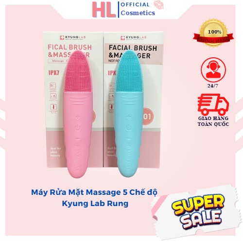 Máy Rửa Mặt Kyunglab Massage 5 Chế độ Kyung Lab, Massage chống lão hóa da Rung Siêu Âm, Làm sạch sâu, myphamhanhluan