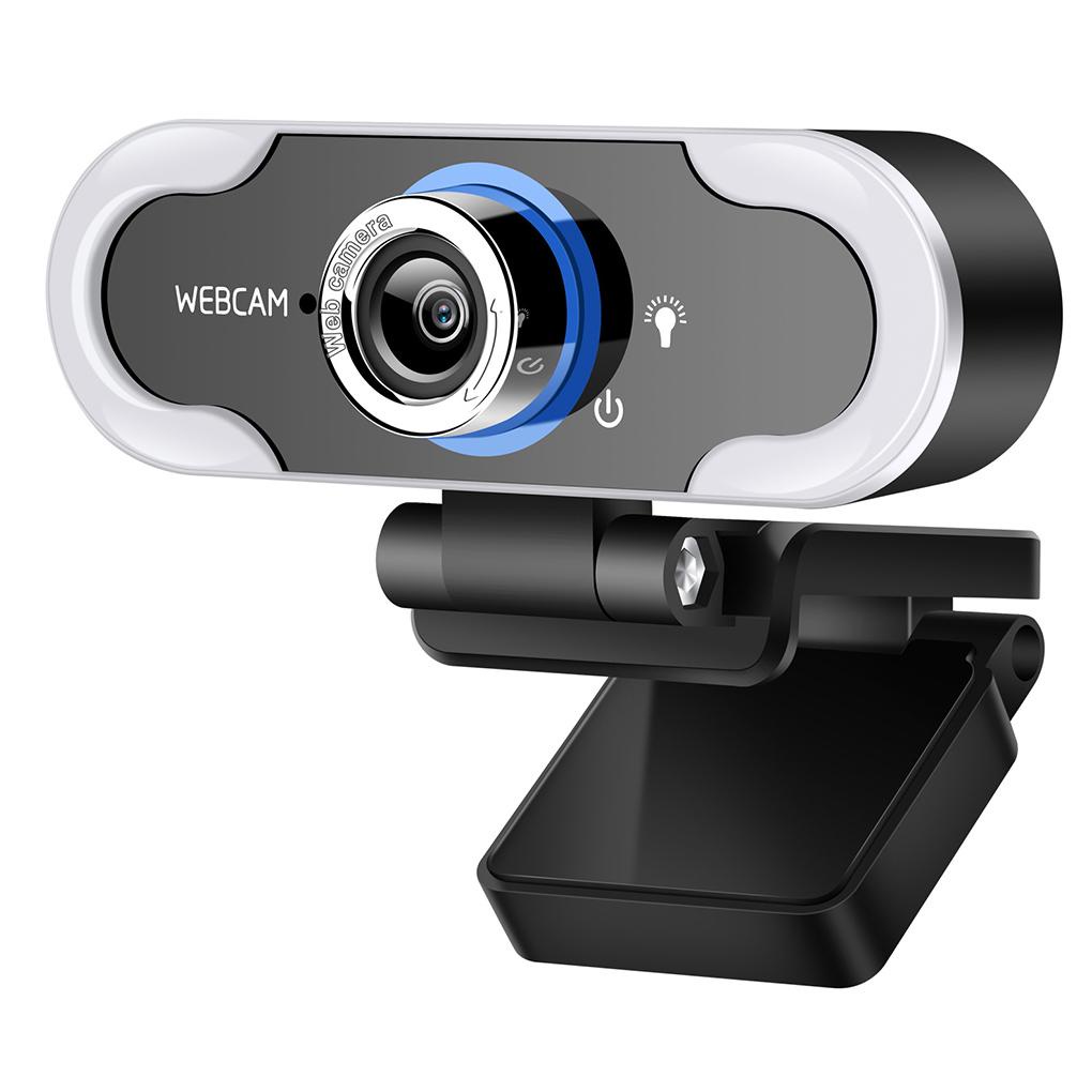 Camera USB 1080P Đèn LED Trắng 5500K Có Micro Hình Tam Giác Mới Cho Máy Tính