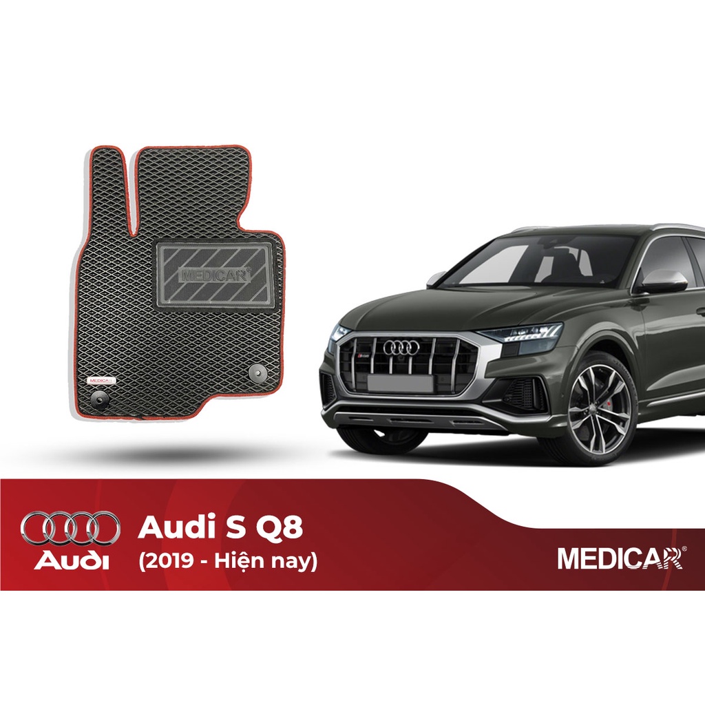 Thảm lót sàn ô tô Medicar xe Audi S Q8 (2019-&gt;hiện nay) - chống nước, không mùi, ngăn bụi bẩn