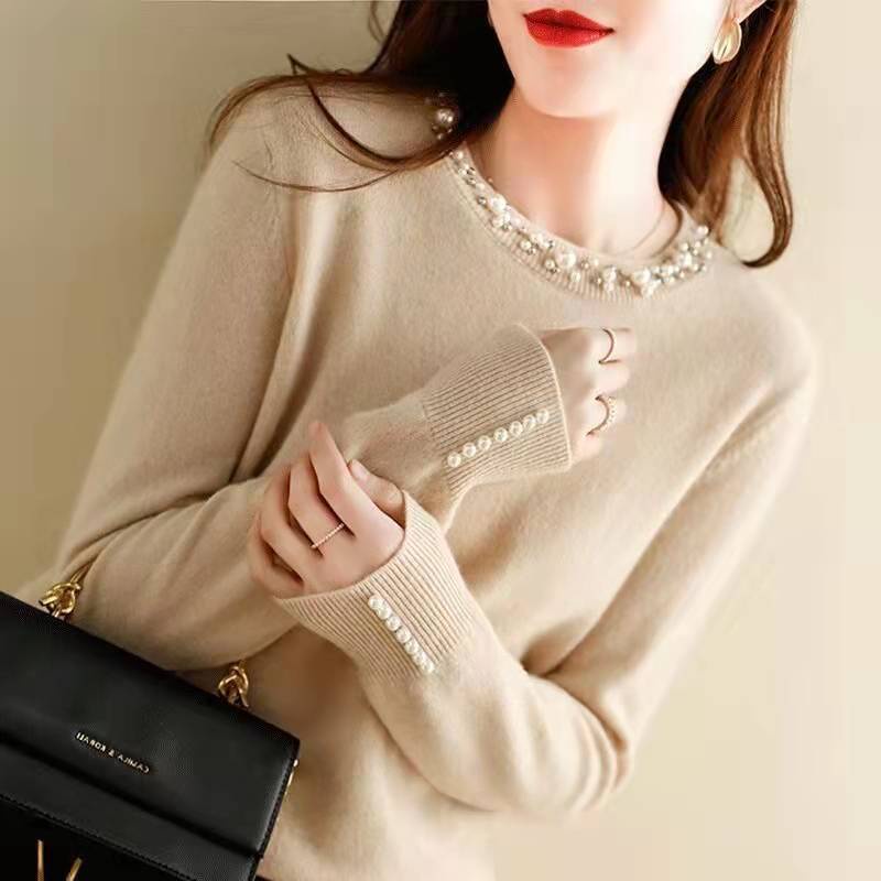 Hàng Mới Về Mới Áo Len Nữ Dài Tay Cổ Cao Thời Trang Hàn