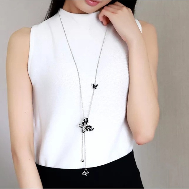 Vòng cổ Dài Mặt Hình Bướm Có Thể Điều Chỉnh Kích Cỡ