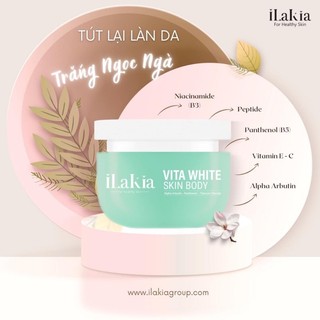KEM BODY ILAKIA CRYSTAL WHITENING BODY CREAM 250G CHÍNH HÃNG - 2749