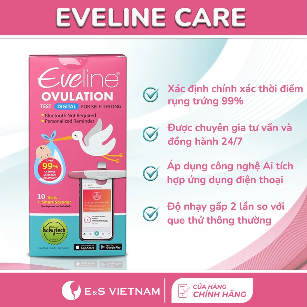 Eveline Care Que Thử Rụng Trứng Điện Tử phát hiện Thai sớm - Hiện đại
