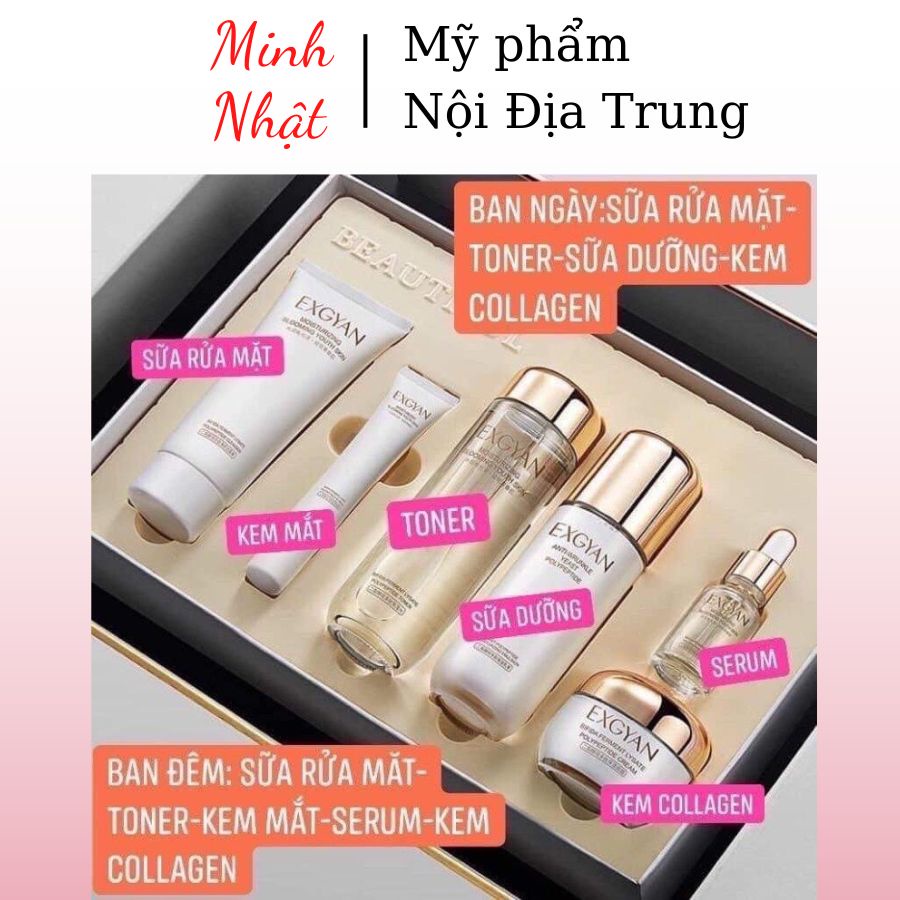 Bộ 6 món kem nám tàn nhang dưỡng trắng da căng bóng Exgyan Chính Hãng_ minhnhatstore