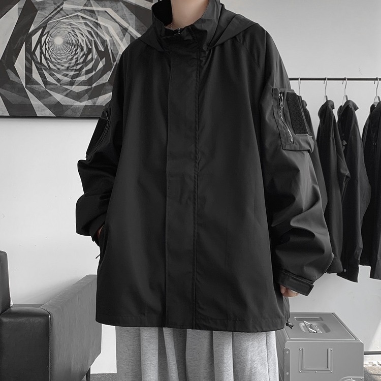 Áo khoác unisex thu đông thời trang có túi hai bên tay