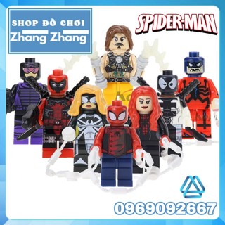 Đồ chơi Xếp hình Whiplash - Spider-Girl - Tarantula - Paladin - Ultimate Deadpool Siêu anh hùng Minifigures POGO PG8057