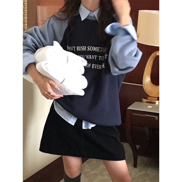 Áo sweater nỉ da cá