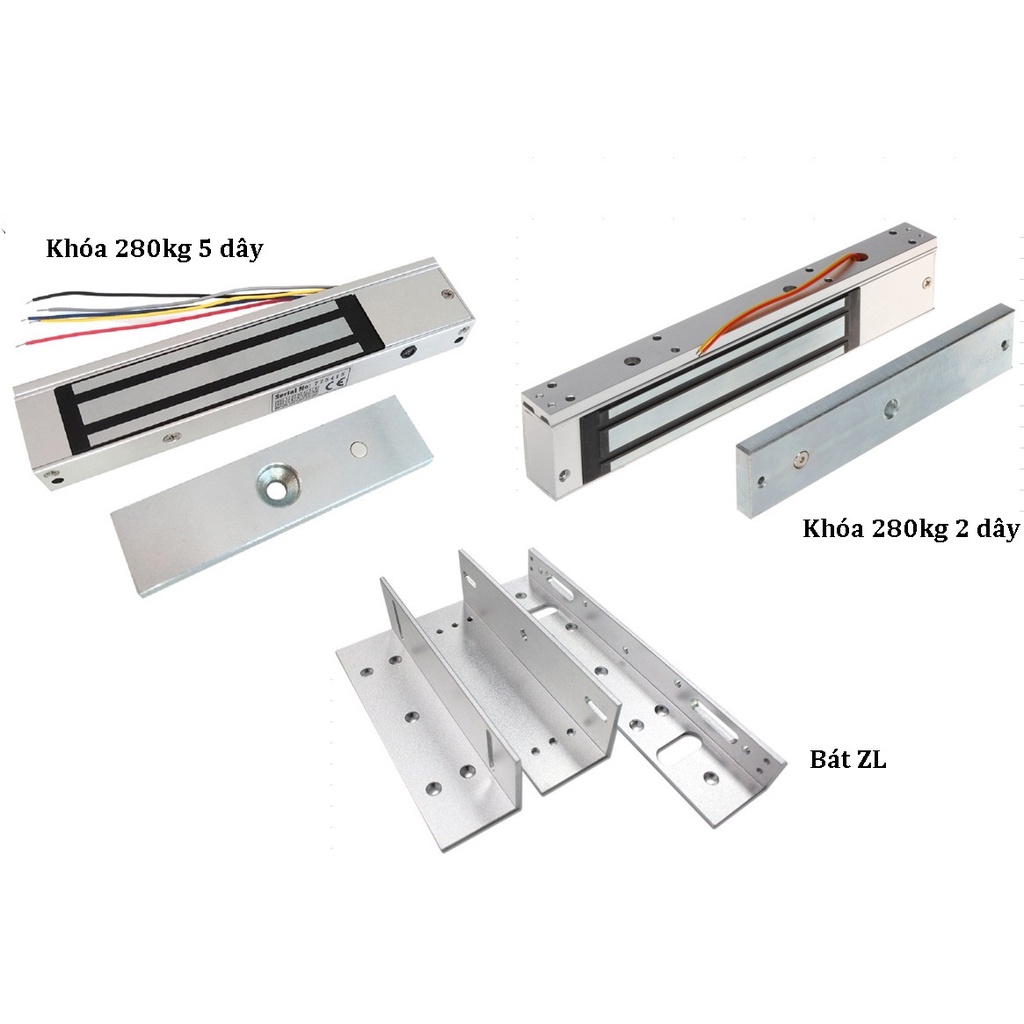 Khóa hít từ điện 12V loại 280kg 5 dây/ 280kg 2 dây/ Bát khóa ZL