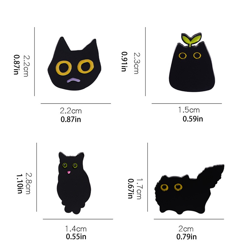 Ygt Ghim Cài Ba Lô Hình Mèo Đen Tráng Men Phong Cách Punk Nhỏ Nhắn Dễ Thương