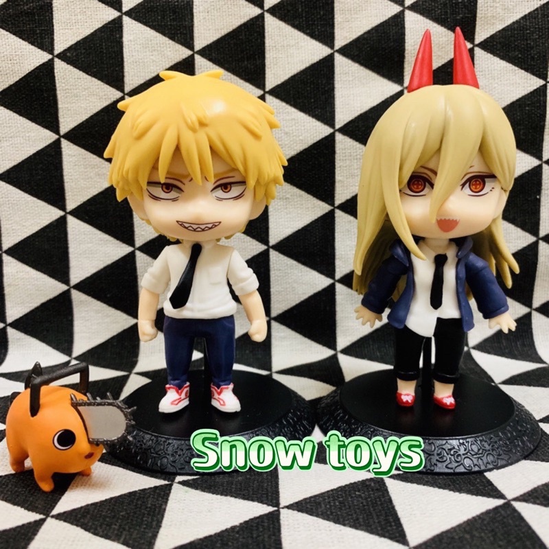 Mô hình Chainsaw Man - Set mô hình nhân vật Denji Pochita và Power cực nét  - Denji Pochita Power