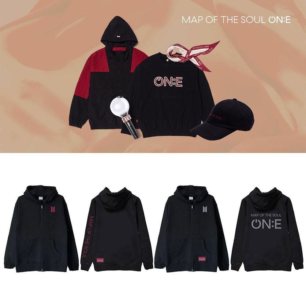 ★Ngôi Sao Châu Á Châu Á★Áo Khoác Nỉ Có Khóa Kéo In Hình Nhóm Nhạc BTS Bản Đồ Linh Hồn ONE Merchandise Hàn Quốc Cho Nam