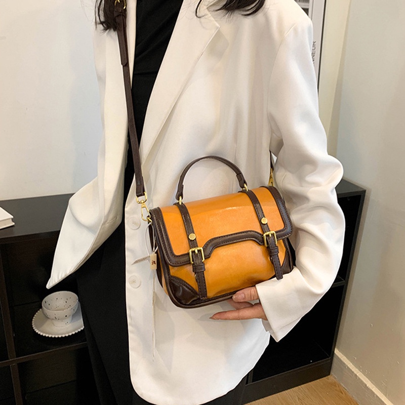 IELGY Túi Đeo Chéo Phong Cách retro Dễ Phối Đồ Thời Trang Cho Nữ