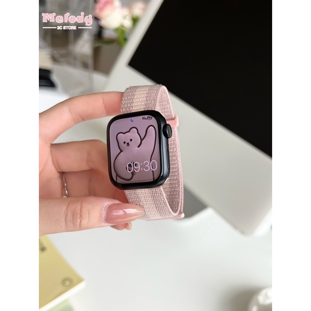 Dây Đeo nylon 49mm Cho iwatch ultra 8 7 6 se 5 4 3 45mm 41mm 40mm 44mm 42mm 38mm