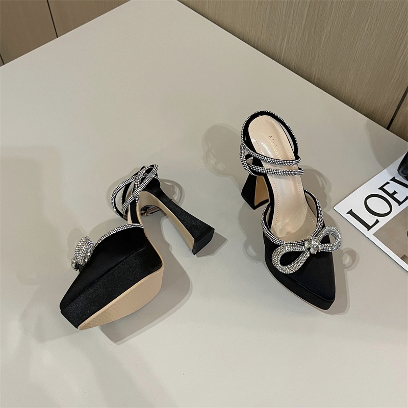 Giày Cao Gót 13CM Đính Nơ Xinh Xắn Dành Cho Nữ